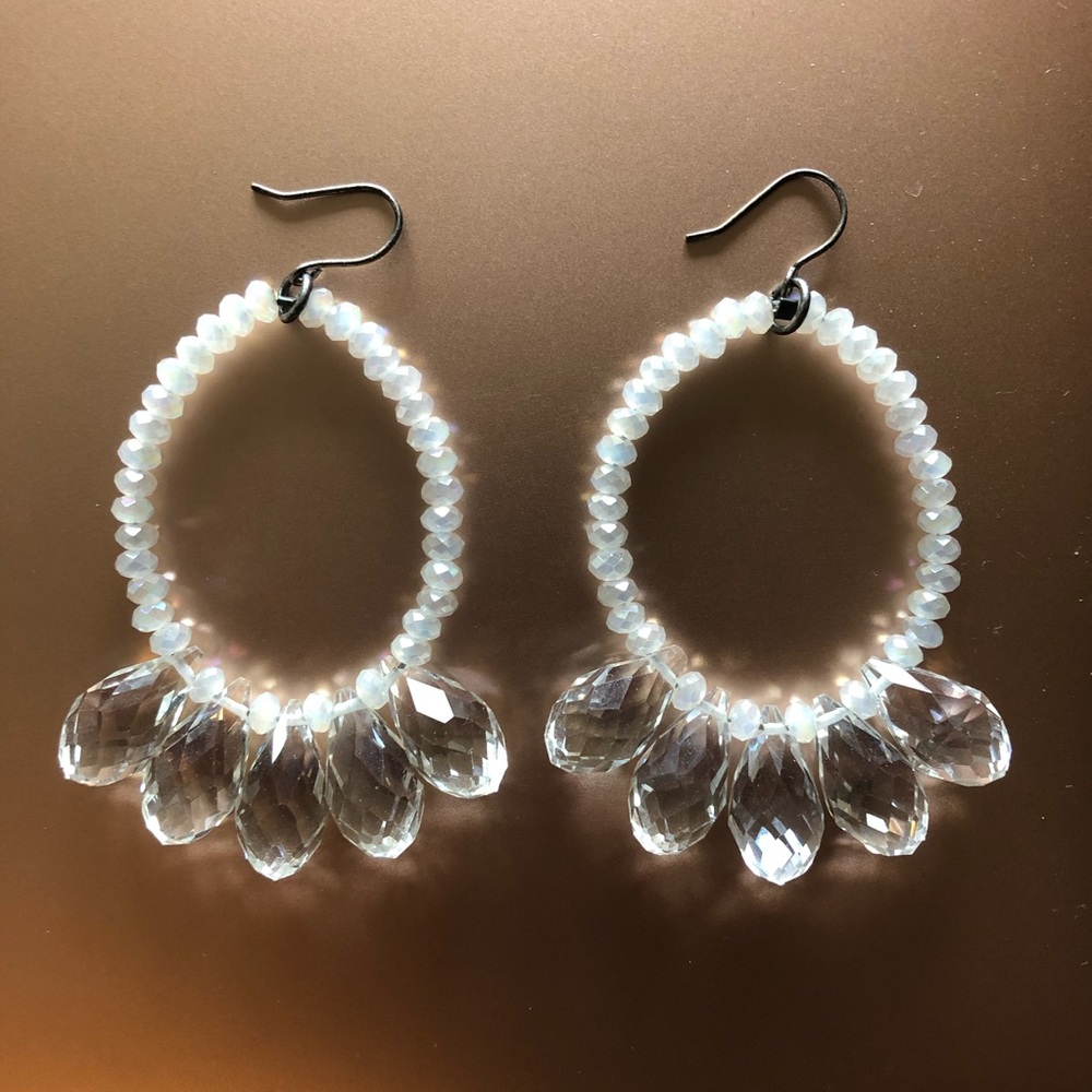 Iridescent Crystal Chandelier Earrings